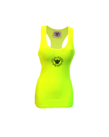 TI Fluorescent Fitted Yellow Tank Top