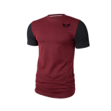 TI Contrast T-shirt Maroon/Black Sleeve